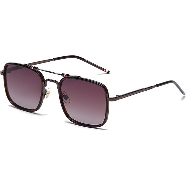 Metal Polarized Large Frame Men and Women Ink Outdoor Vacation Driving Glasses (Color : F, Size : Medium)