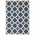 thumbnail image 1 of Safavieh Courtyard Polypropylene Medium Rectangle Rug CY6913-268-5 in Navy and Beige, 1 of 4