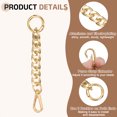 thumbnail image 3 of 2 Pack Purse Strap Extender 5.9-Inch, Bag Extender Chain Light Gold, 0.6 Width, 3 of 7