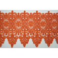 thumbnail image 1 of 10 Colors Floral Embroidered Scalloped Venise Guipure Applique Lace Trim (Orange), 1 of 1