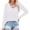 White1, variant on Lmnyox Long Sleeve Casual Tee for Women Loose Criss Cross V Neck Trendy T Shirt Fashion Basic Plain Shirts
