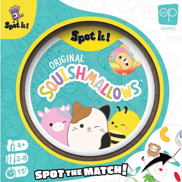 Asmodee - The OP Games - Spot It! - Squishmallow - Jeu de Cartes Amusant pour Enfants et Adultes - De 2 à 8 Joueurs - À partir de 4 ans - Multilingue