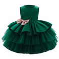 thumbnail image 3 of Robe de Princesse pour Filles Enfants Filles à Volants Princesse Demoiselle d'Honneur Robe de Concours Anniversaire Fête Robe de Mariage, 3 of 9