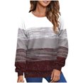 thumbnail image 1 of Besolor Hauts de Printemps et d'Automne pour Femmes, Tendance, Imprimé, Col Rond, Manches Longues, Chemise Décontractée Ample, Chandail Blouse pour Dames, 1 of 6