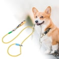 thumbnail image 2 of TIELUTT Durable Dog Leash for Small Medium Dogs Reflective Nylon Pet Outdoor Walking Training Adjustable Dog Bungee Leash Stroller Leash for Wrist Cat Leash Stretchy Tan Leash Training Line for Dogs, 2 of 4