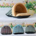 thumbnail image 2 of Pet Bed Creative Slipper Design Grids Soft Plush Cat Cushion Dog Winter Bed, 2 of 9