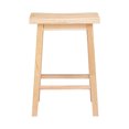 thumbnail image 3 of PJ Wood Classic 24'' Saddle Seat Kitchen Bar Stool, Natural (4 Pack), 3 of 9