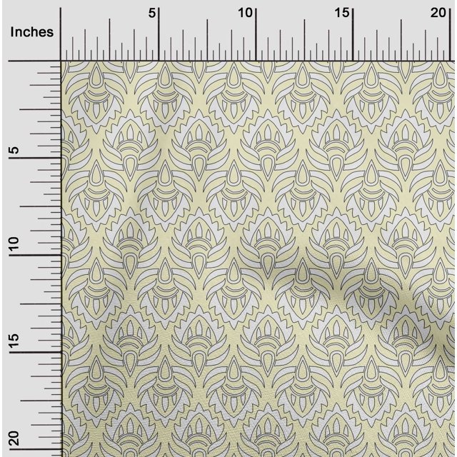 oneOone Viscose Chiffon Fabric Floral Block Print Sewing Fabric BTY 42 Inch Wide