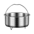 thumbnail image 2 of Luckyn Steamer Insert Steamer Pot Stainless Steel Basket Rice Steamer Pressure Cooker, 1 Pcs Silver Steamer Pot, 2 of 5