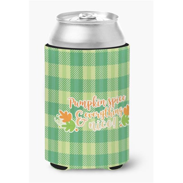 Carolines Treasures BB6923CC Fall Pumpkin Spice Gingham Can or Bottle Hugger