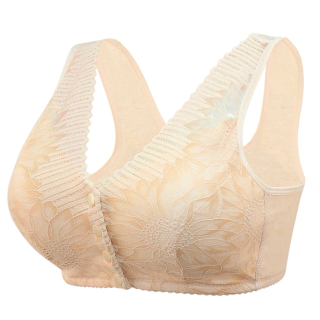 Clearance Sale 2025 Intimates Women's Adjustable Sports Front Closure Extra-Elastic Breathable Lace Trim Bra