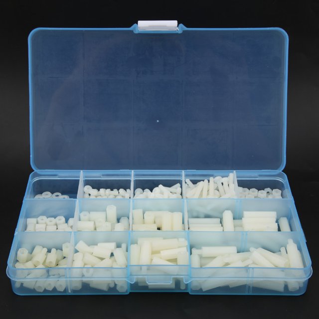 Screw Nut Standoff Assortment Kit 310PCS Assortment Kit M3 Hex Screw Nut, Industrial For Mechanics DIY Household White,Black
