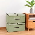 thumbnail image 4 of TIMIFIS Storage Storage Storage Boxes with Double Lids and Handles- Foldable Linen Storage Bins Organizer Clothes Baskets Rectangu with Removable Divider for Home Bedroom Office Closet Organizer, 4 of 6