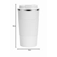 thumbnail image 4 of Tasse de Voyage en Acier Inoxydable à Isolation sous Vide - 510 ml, Blanche / Tasse à Café à Double Paroi avec Couvercle Étanche - Réutilisable pour Café Chaud Froid / Tasse Thermique avec Couvercle Protecteur Antidérapant, 4 of 5