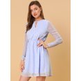 thumbnail image 2 of INSPIRE CHIC Robe Trapèze à Col en V Ras-du-Cou Métallique Brillante à Étoiles pour Femme, 2 of 6