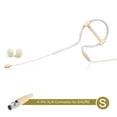 thumbnail image 1 of Beige Single Earhook Headset Mic Headworn Microphone 3.5mm 3 Pin 4 Pin XLR Plug, 1 of 9