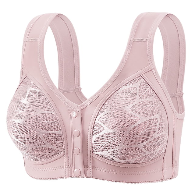 Lenpel Front Closure Bras for Women Plus Size Comfort Wireless Lace Full Coverage Push up Bralettes Supportive Everyday Bras