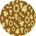 thumbnail image 1 of Ahgly Company Tapis Rond Lavable en Machine Intérieur Transitionnel Acajou Brun, 4 Pieds Rond, 1 of 7
