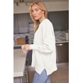 thumbnail image 3 of ORUYROP Women's Crewneck Batwing Long Sleeve Sweater 2023 Fall Oversized Ribbed Knit Side Slit Pullover Top, 3 of 7