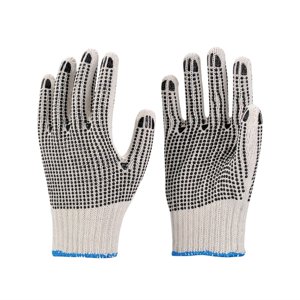 Anti-Slip Saftety Working Gloves,String Knitted Gloves Construction, PVC Work, Gardening ,Wear Resistant