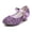 Purple, variant on LOVZFMLL Girl's Dress Shoes Sparkly Classic Mary Jane Glitter Low Heels Wedding Party Princess Shoes for Toddler Kids Silver 6.5-7 Years