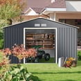 thumbnail image 3 of Gymax 11' x 10' Outdoor Tool Storage Shed Large Utility Storage House w/ Sliding Door, 3 of 10