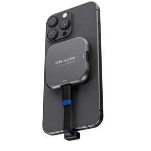 Magnétique 2230 M.2 NVMe SSD Pièce jointe 4K USB 3.2 Boîte de disque dur USB-C Carré,1 * Boîte à disque dur, Gris