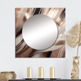 thumbnail image 1 of Designart "Ros茅 Gold Essence Embracing Lines I" Abstract Marble Square Mirror Wall Decor Modern - Large Gold Square Bathroom Mirror - Square Printed Wall Mirror Art, 1 of 5