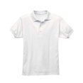 thumbnail image 4 of Hanes Cotton-Blend Kids` Jersey Polo, XS, White, 4 of 6
