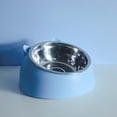 thumbnail image 3 of Bol pour Chat et Chien 15 Degrés Surélevé Antidérapant Cou Incliné Surélevé Acier Inoxydable Bleu, 3 of 5