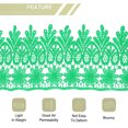 thumbnail image 4 of Uxcell 3.14 inch Wide 5 Yard Lace Ribbon Floral Pattern Green Embroidered Lace Trim for Sewing Making, Gift Wrapping, 4 of 5