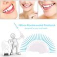 thumbnail image 3 of 160pcs Double-ended Toothpick Soft Silicone Tooth Picks Floss Interdental Brush Stick Hygiene Tools, 3 of 7