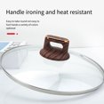 thumbnail image 2 of relayinert 2pcs Practical Wooden Grain Pot Lid Top Bead Internally Cast Screw Core Handle Pink, 2 of 6