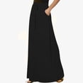 thumbnail image 4 of FAIWAD Women's Elastic High Waisted Maxi Skirt Drawstring Loose Casual Basic A-Line Skirts with Pockets, 4 of 6