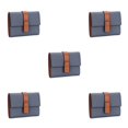 thumbnail image 3 of pitrice Leather Women Purse Rectangular Trifold for Zipper Hasp Stylish Card Holder Photo Folder Wallet Notecase Birthday Gift Blue 5Set, 3 of 6