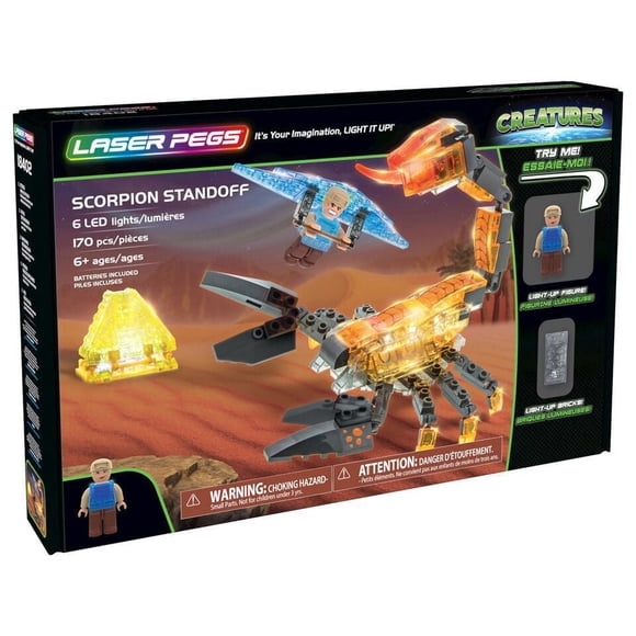 Laser Pegs Building Blocks Playset, Creatures Collection: Scorpion Standoff