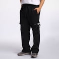 thumbnail image 2 of Male Fitness Running Trousers Size 1 Drawstring Loose Waist Solid Mens Deep Pocket Pants Color Pocket Loose Fleece Mens Training Pants with Pockets Sweatpants, 2 of 9