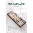 thumbnail image 2 of K3 Mechanical Keyboard 980 Games 100 Keys Hot-plug USB Wired Computer Keyboard with Backlight Shimmer Red Axis, 2 of 5