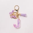 thumbnail image 2 of TopLLC Tools&Home Improvement Initial Letter Keychains For Women Tassel Purple Cute Car Keychain For Wallet Backpack Bag A chopper, 2 of 4