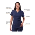 thumbnail image 3 of Adar Uniforms Women's Scrub Set - Enhanced V-Neck Top/Multi Pocket Pants, 3 of 7