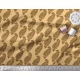 thumbnail image 3 of Soimoi Orange Velvet Fabric Brown Paisley Decor Fabric Printed Yard 58 Inch Wide, 3 of 3