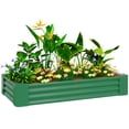 thumbnail image 1 of Outsunny Bac de Jardin Surélevé Galvanisé 6x3x1 Pi, Fond Ouvert, Vert, 1 of 10