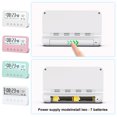 thumbnail image 2 of thinsony Living Room Desktop Digital Alarm Clock Plastic Countdown Timer Calendar Temperature Humidity Meter Low Noise Home Supplies White Type 2, 2 of 4