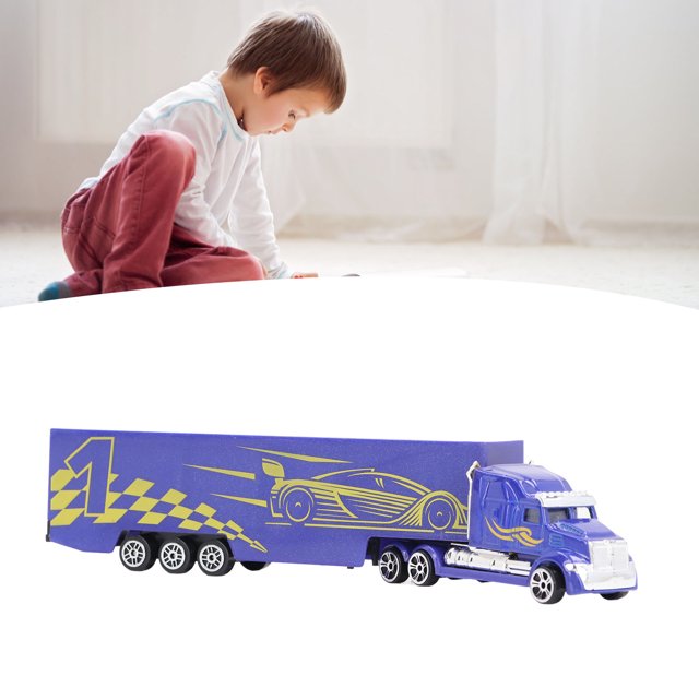 Lifelike Container Truck Model Toy with Detachable Tractor, Collectible for Kids and Home Decor, Parent Child Interaction
