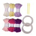 thumbnail image 2 of HILABEE 6 Pieces Knitted Yarn Handcrafting 5M Colorful Cushion Home Decor Craft Yarn D, 2 of 9