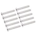 thumbnail image 1 of Unique Bargains M5x40mm Flat Head Machine Screws Inner Hex Screw 304 Stainless Steel Fasteners Bolts 10 Pcs, 1 of 3