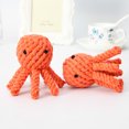 thumbnail image 2 of SHISUYAN Funny Bite Toy Dog Cotton Rope Octopus Teeth Grinding Toy Creative Cat Dog Playing Toy (Orange), 2 of 9
