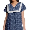 thumbnail image 3 of Moomaya Chemise de Nuit d'Allaitement à Col en V pour Femmes, Imprimée, à Manches Courtes, 3 of 5