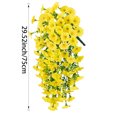thumbnail image 3 of JilgTeok 2 Packs Simulated Roses Artificial Flower Plastic Wrapping Plants Fake Flowers Vines for Home Garden Porch Yard Living Room Ceiling Spring Decoration Clearance, 3 of 8