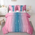 thumbnail image 1 of YST Ombre Geometric Abstract Comforter Set, Modern Wave Dots, 7-Piece, Queen, 1 of 4